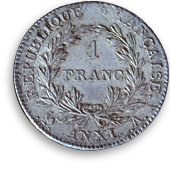 Franc Germinal, revers